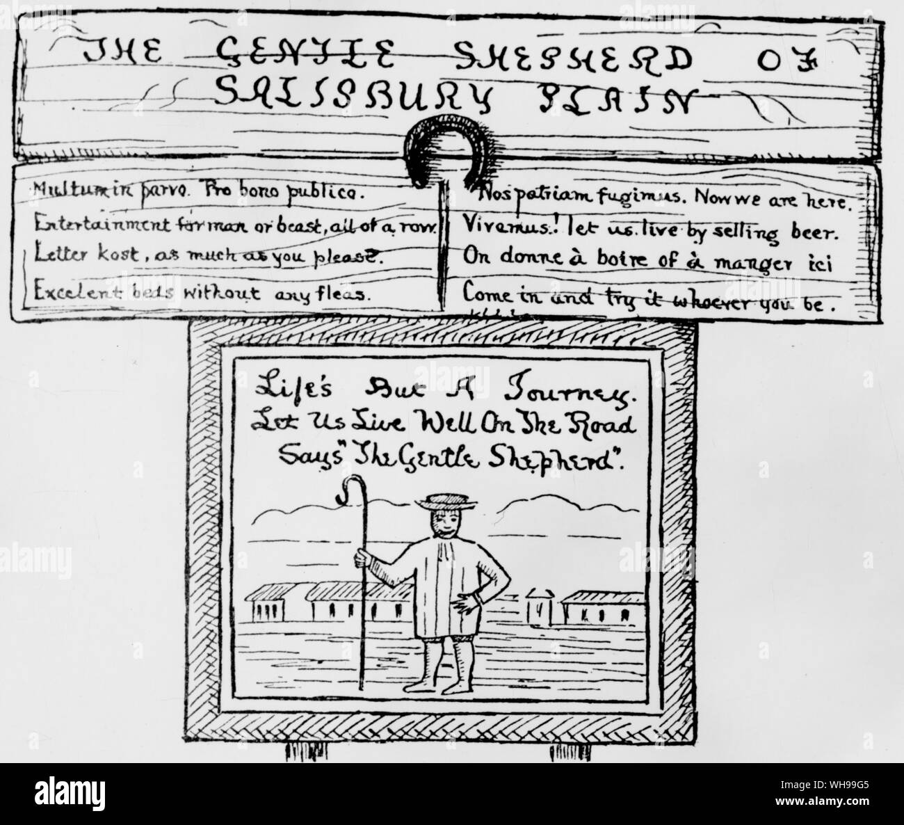 La pancarte d'origine à fermier picore à mi-chemin entre l'affaire Wynberg et Simon's Town Banque D'Images