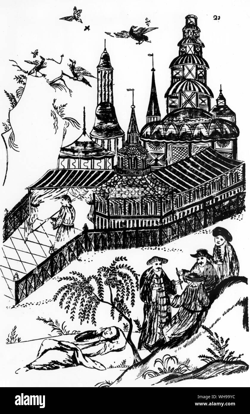 Une scène chinoise de Stalker et Parker's Treatise of 1688 Banque D'Images