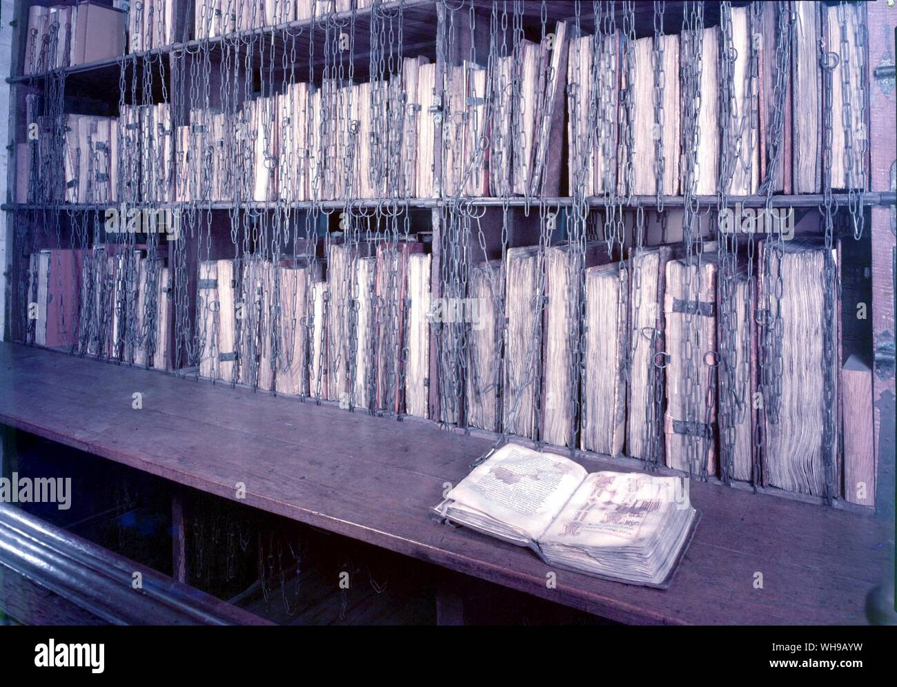 Chaîne d'Herford dans Bibliothèque Cathédrale Banque D'Images