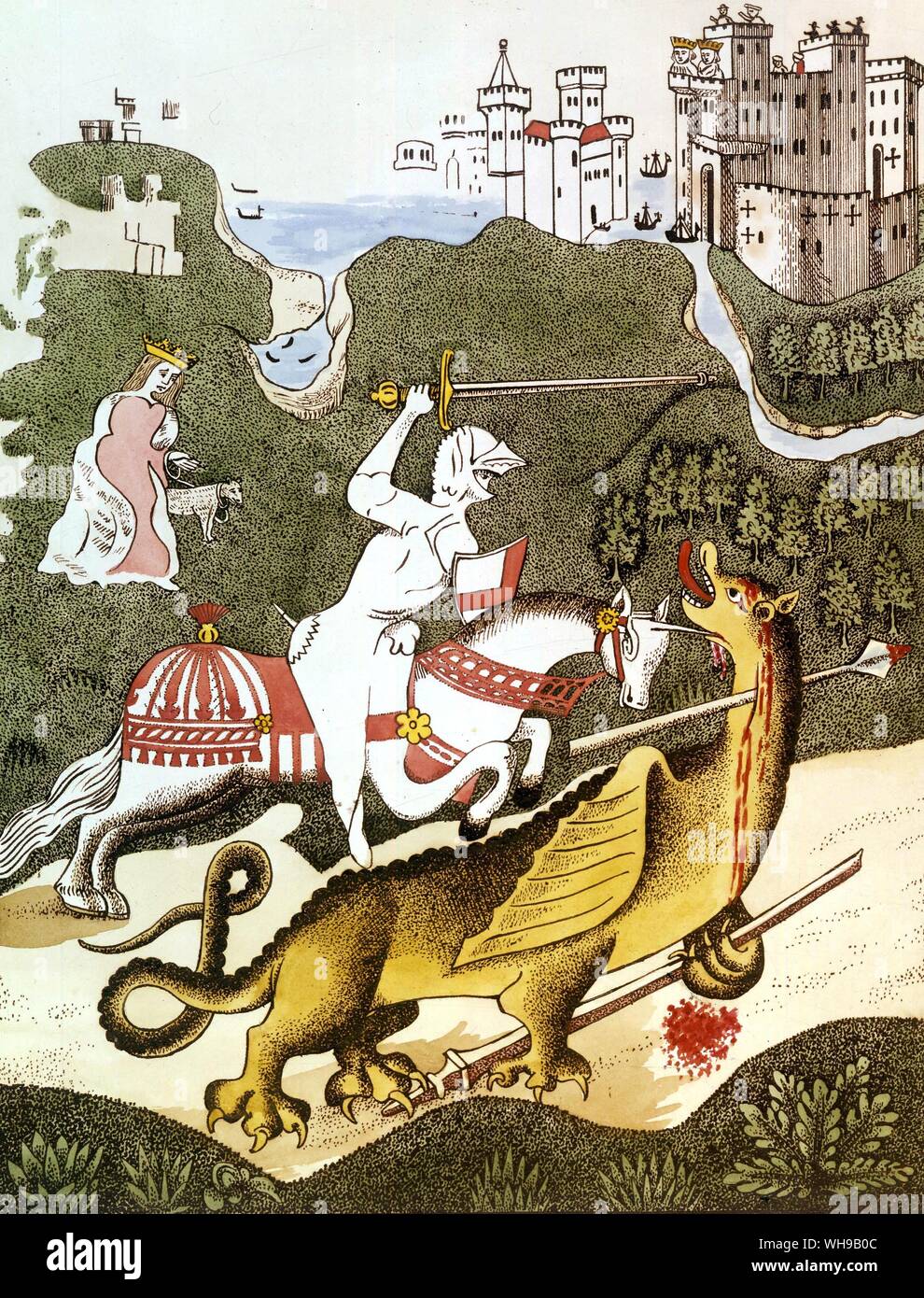 St George et le Dragon Banque D'Images