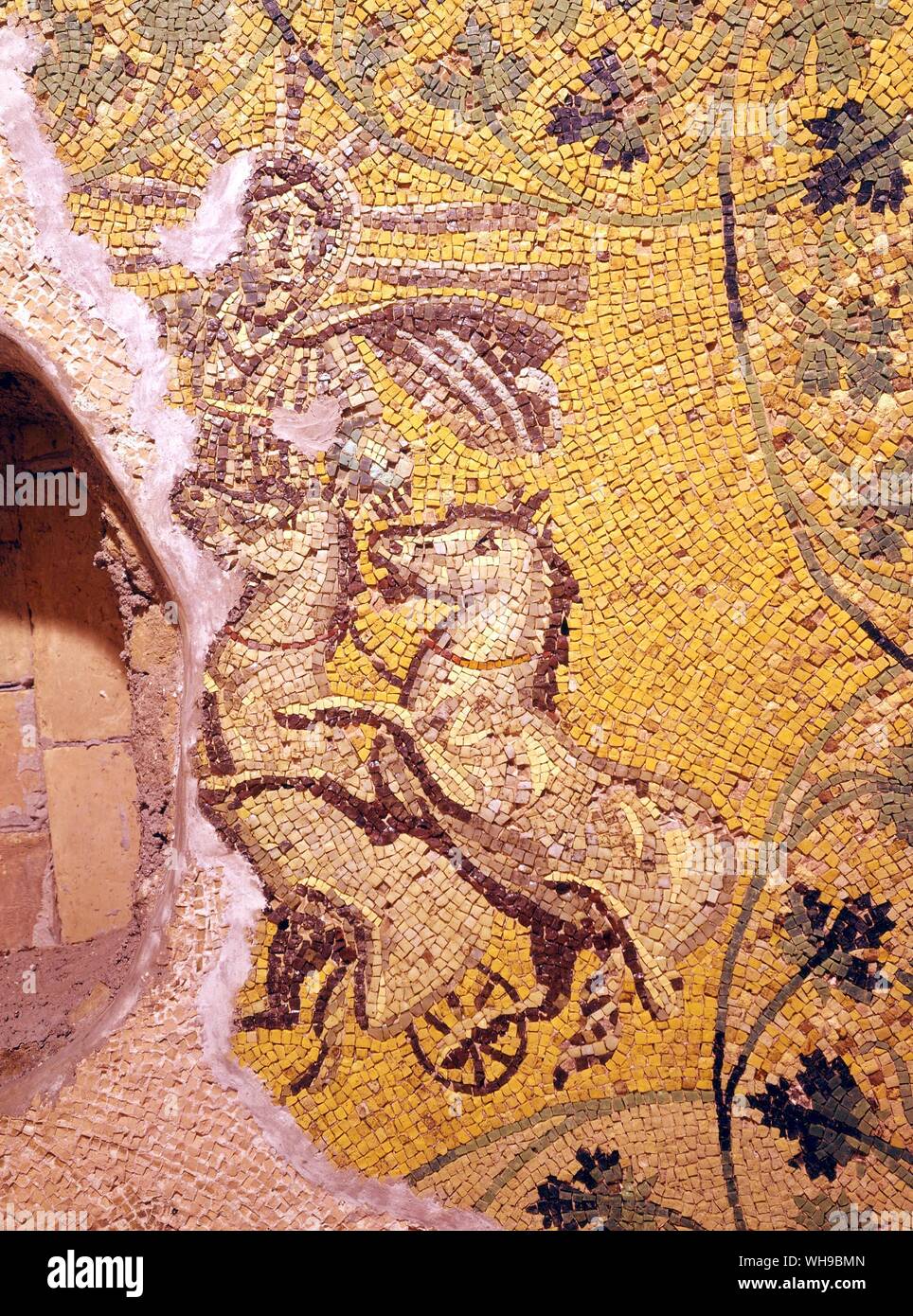Helios 2ème siècle Christ en mosaïque Banque D'Images