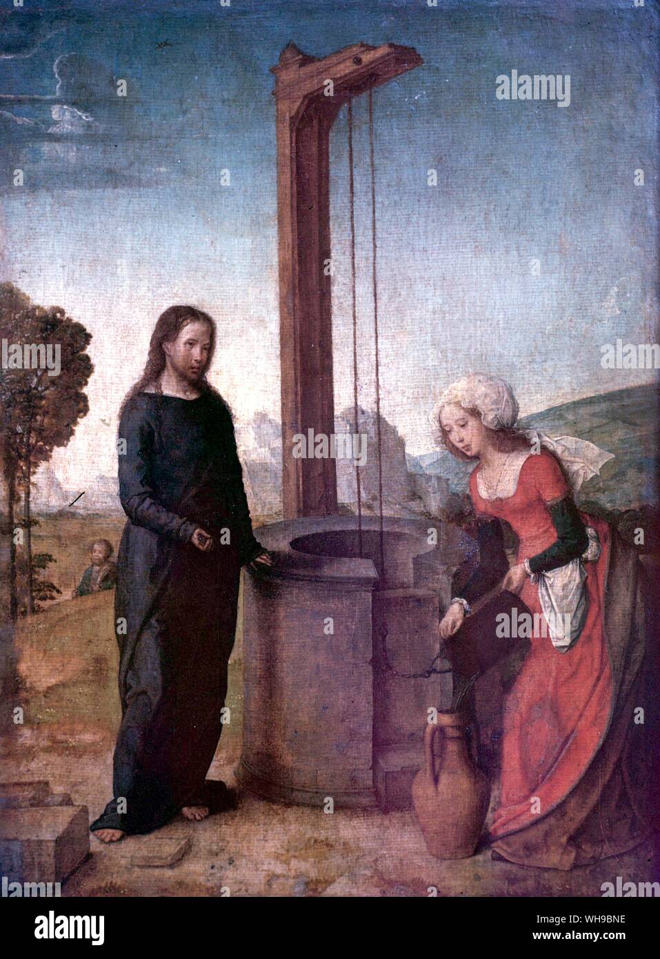 Le Christ et la femme de Samarie Banque D'Images