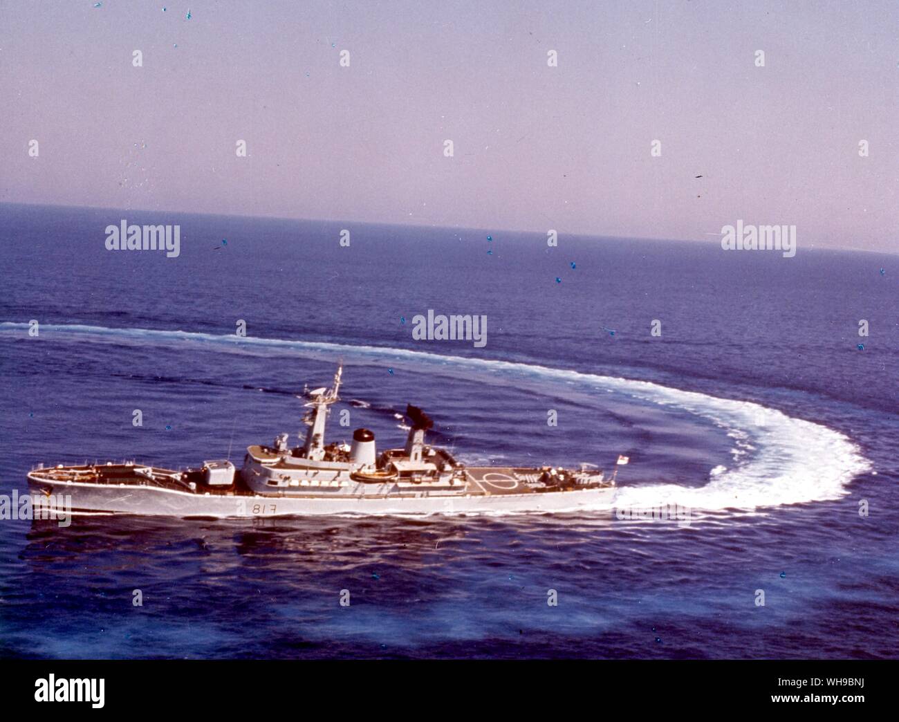 Navire de guerre britannique, le HMS Galatea. Banque D'Images