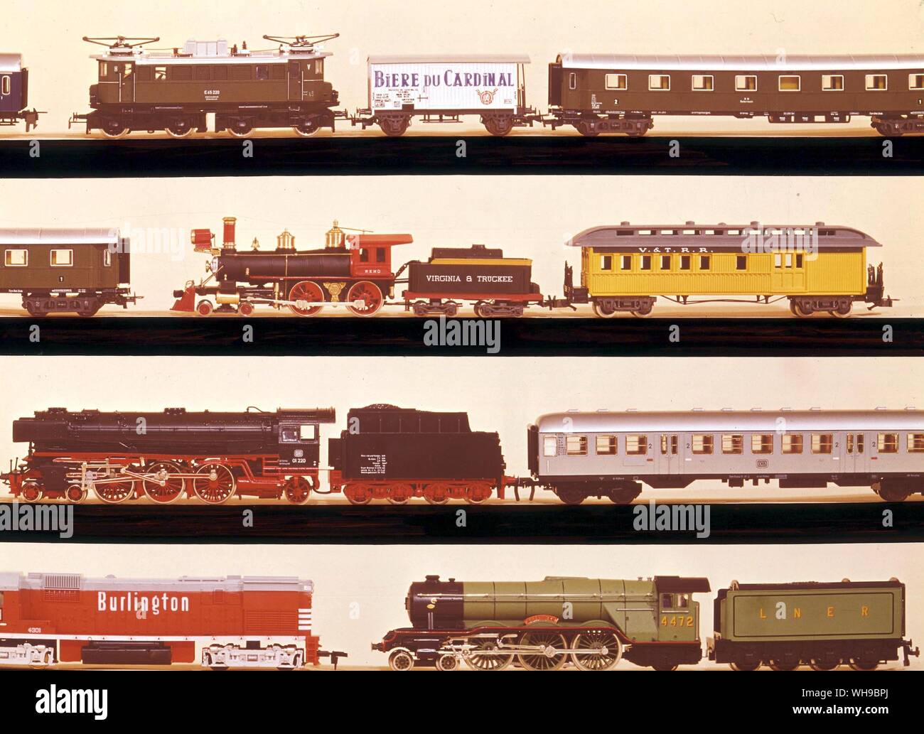 Sujets d'art Transports. Modèles ferroviaires. Banque D'Images