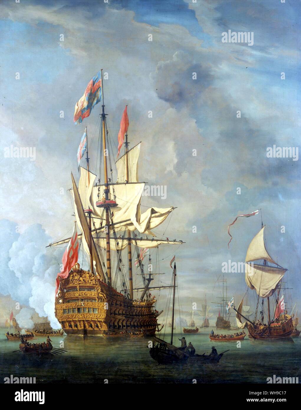 Après la mer Transport 1700 1701 Royal Soverign Banque D'Images