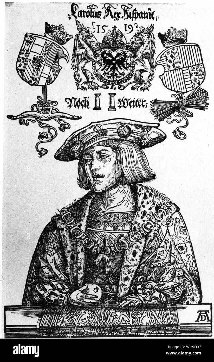 Charles V (1500-1558). Saint Empereur Romain, 1519-56. Fils de Philippe de Bourgogne et Jeanne de Castille. Banque D'Images