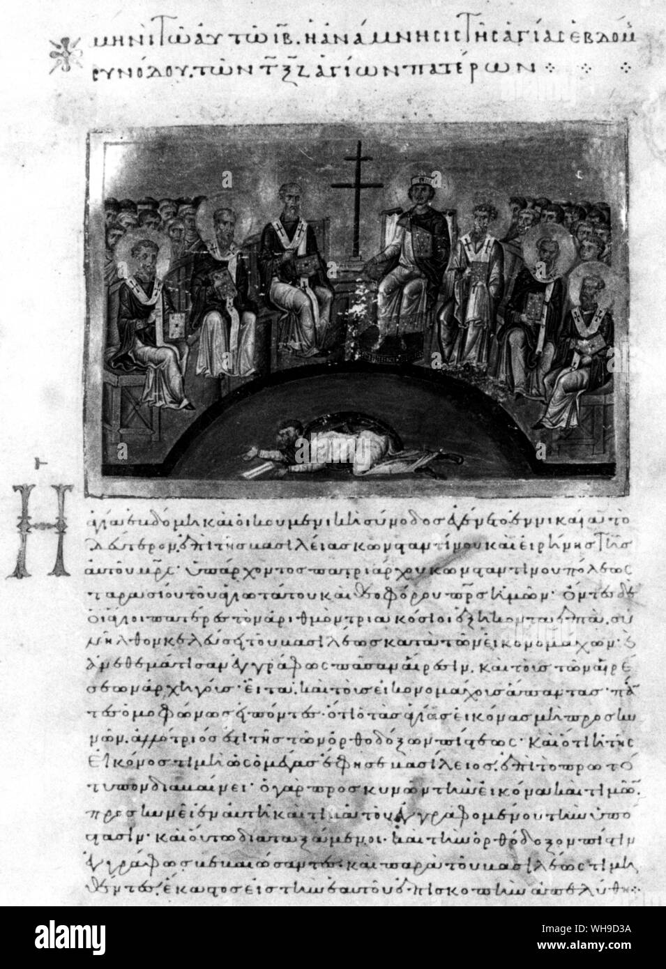 Byzantine, 10ème siècle. De Menologium Basile II Banque D'Images