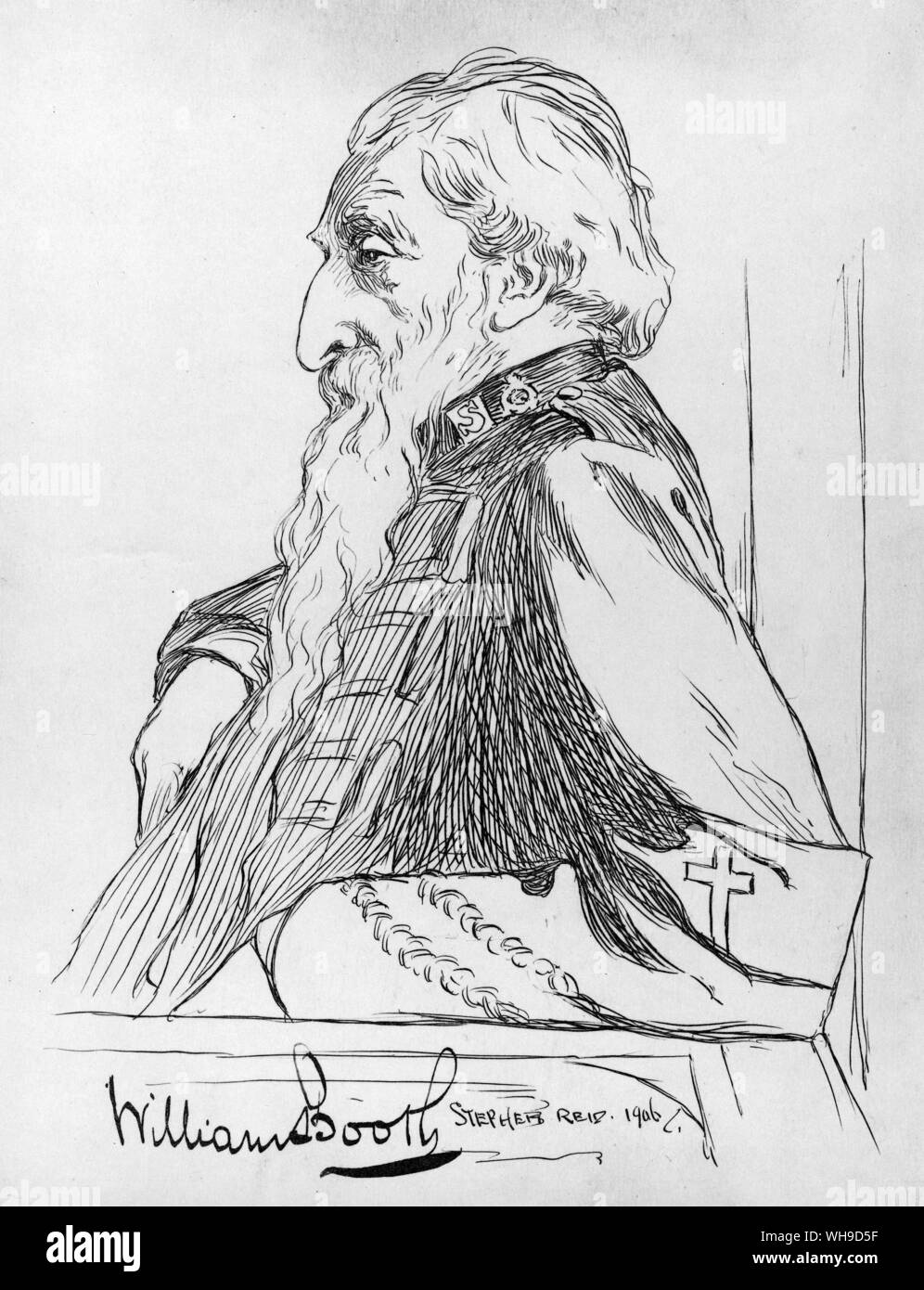 William Booth (1829-1912). La fondateur de l'Armée du Salut en 1878, et sa première 'général'. Banque D'Images