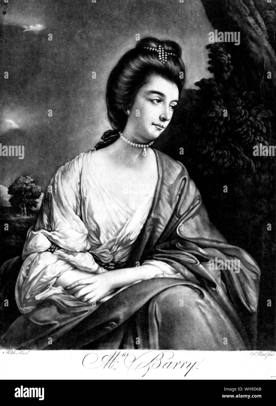 Mme Spranger Barry, 18ème siècle. Banque D'Images