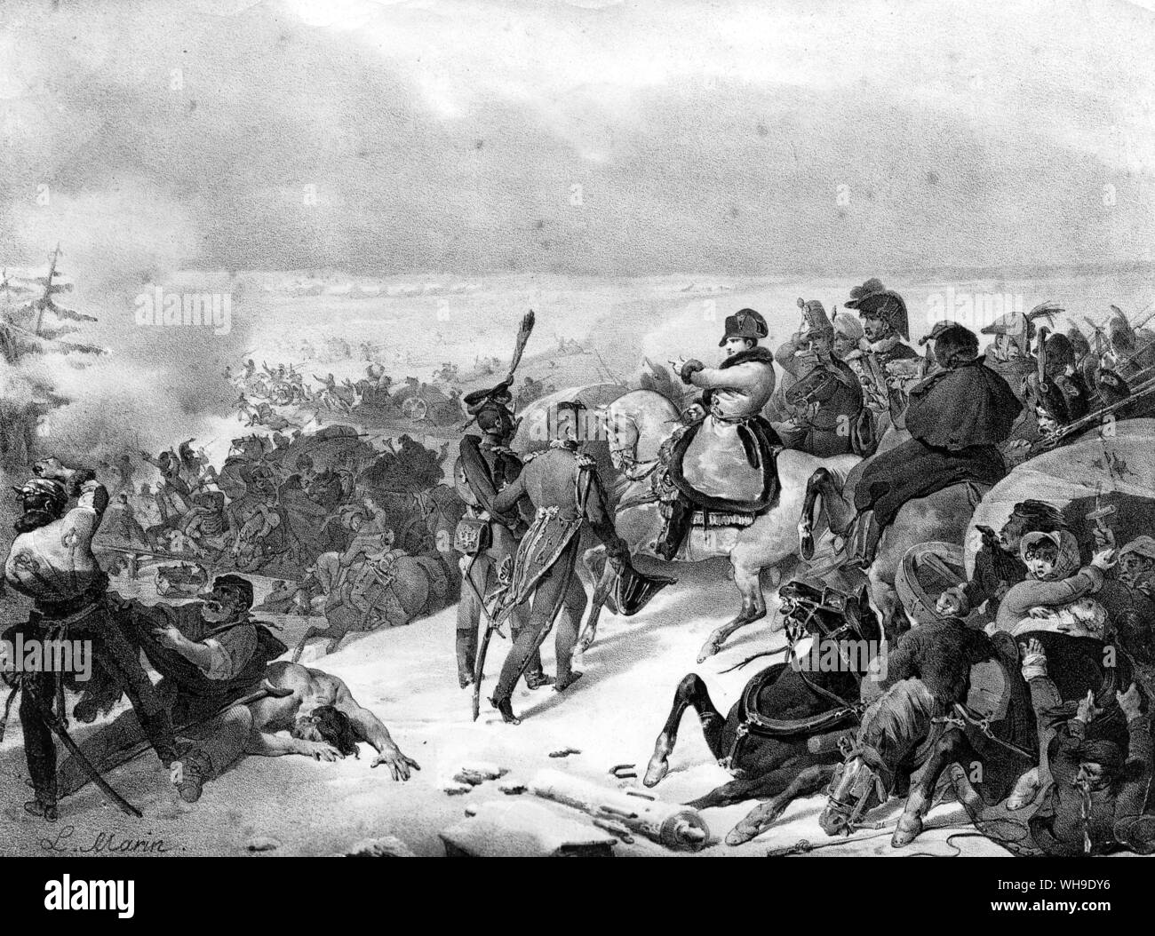 La Grande Armée se retire de la Russie en 1812 Banque D'Images
