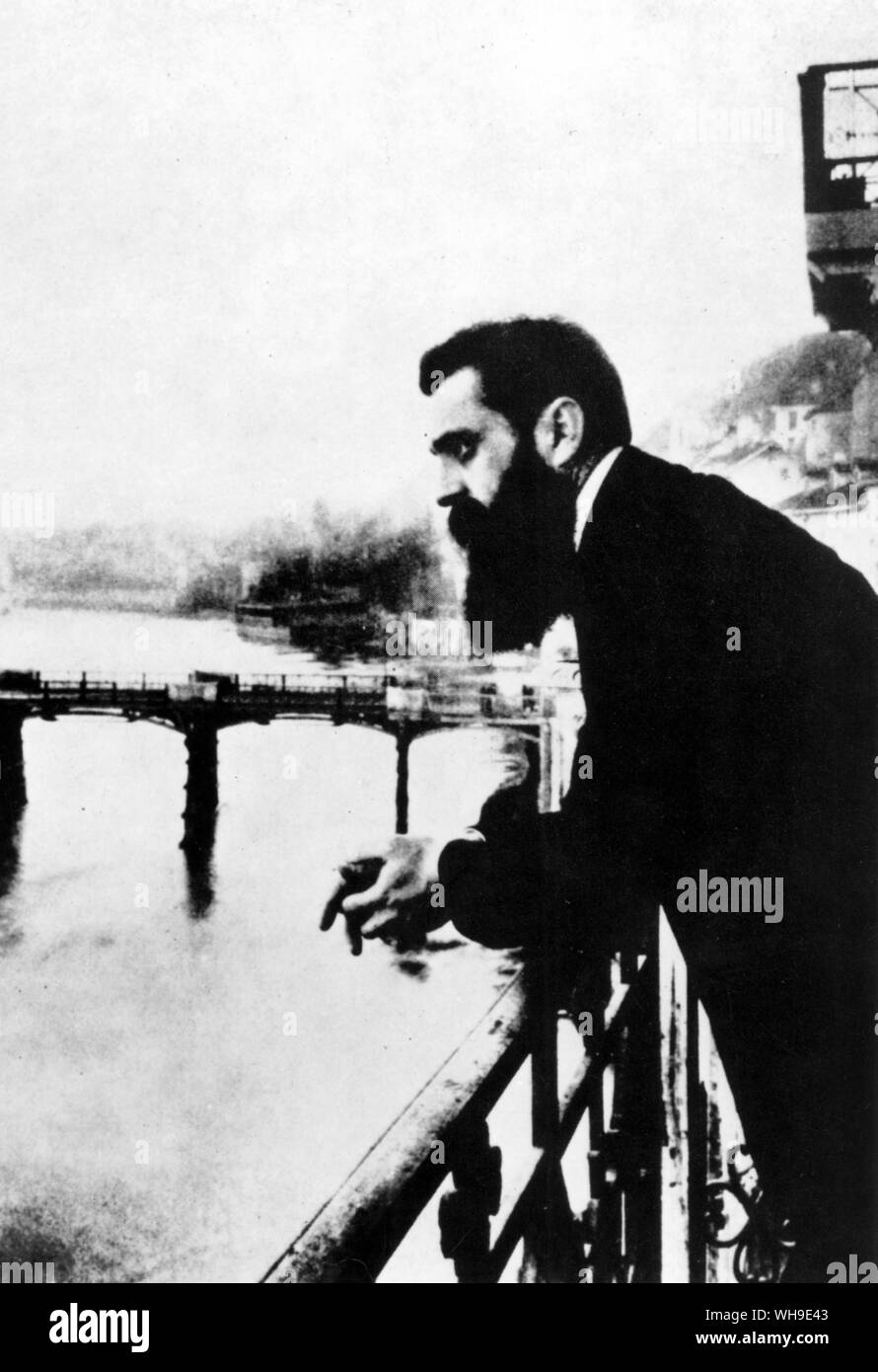 Theodor Herzl (1860-1904), fondatrice du mouvement sioniste. Banque D'Images