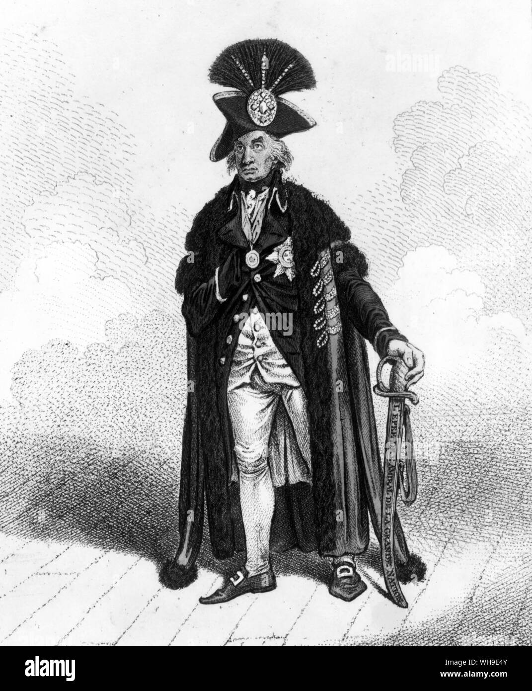 L'amiral Lord Horatio Nelson (10 Downing Street) .'Héros du Nil" par Gillray. Banque D'Images