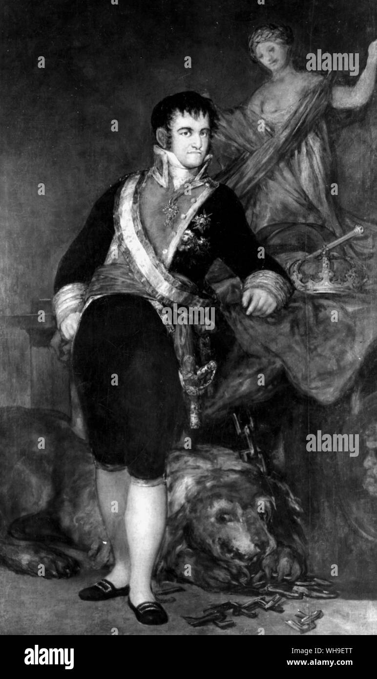 Ferdinand VII par Goya. Banque D'Images