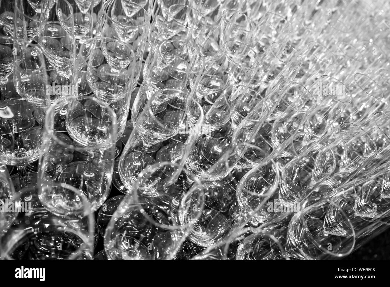 Verres de Champagne en Suisse. Banque D'Images