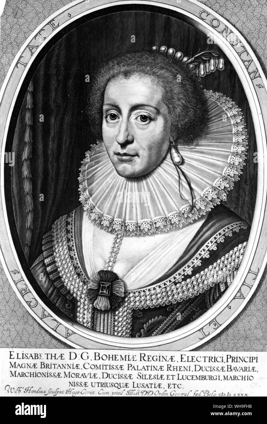 Elisabeth de Bohême (1596-1662), la reine d'hiver par William Hondius. Elle était la fille de Jacques VI d'Écosse. Banque D'Images