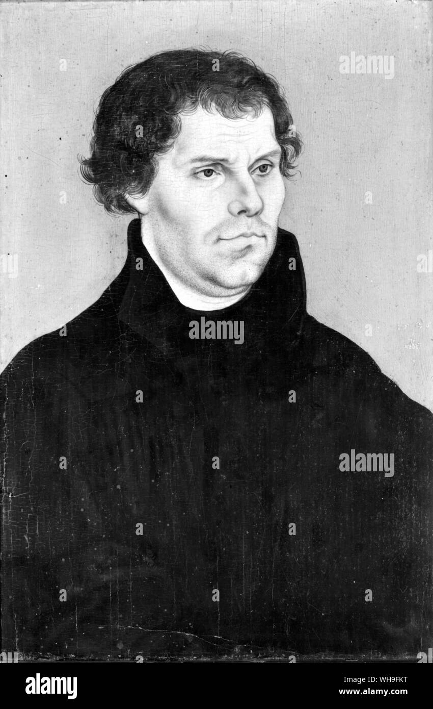Martin Luther (1483-1546), réformateur de l'Église chrétienne allemande, l'un des fondateurs du protestantisme. Banque D'Images