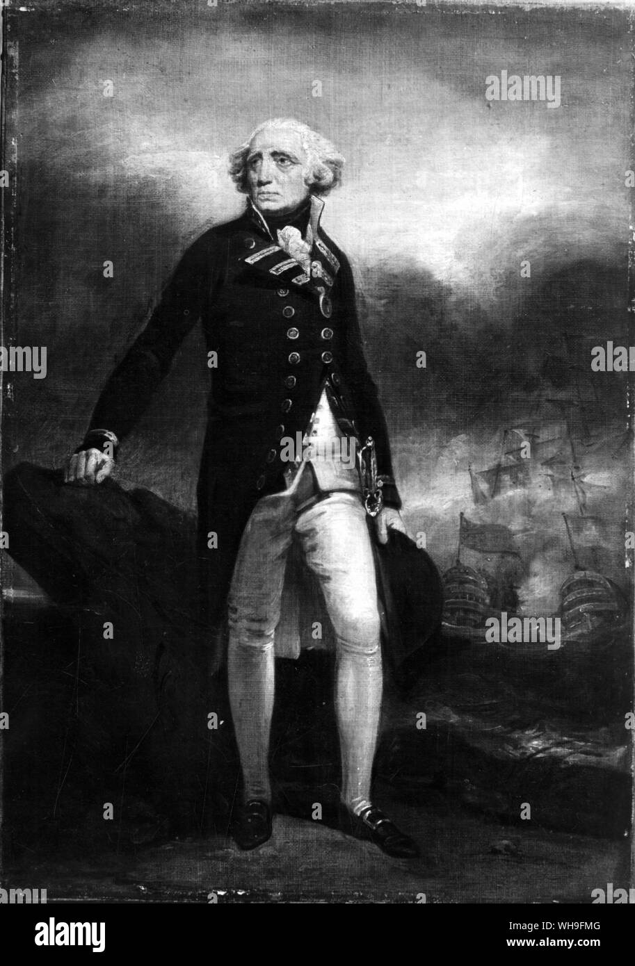 L'amiral Richard Howe (1er comte Howe) (1726-1799). Banque D'Images