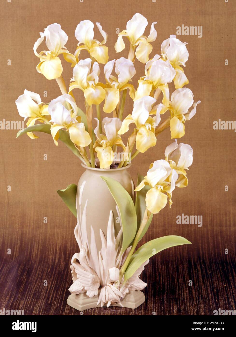 Les iris de porcelaine Royal Worcester Banque D'Images