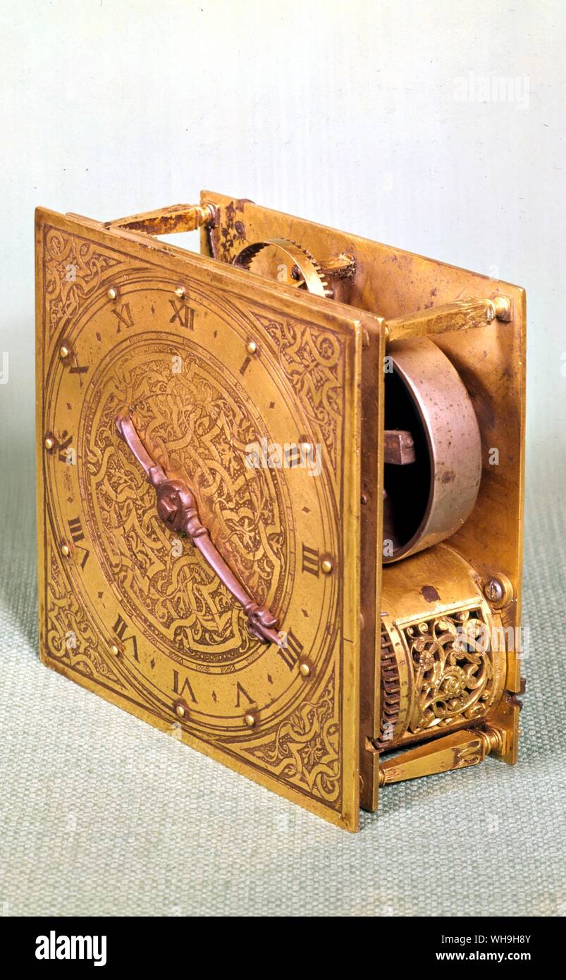 Horloge de table 1650 Banque D'Images