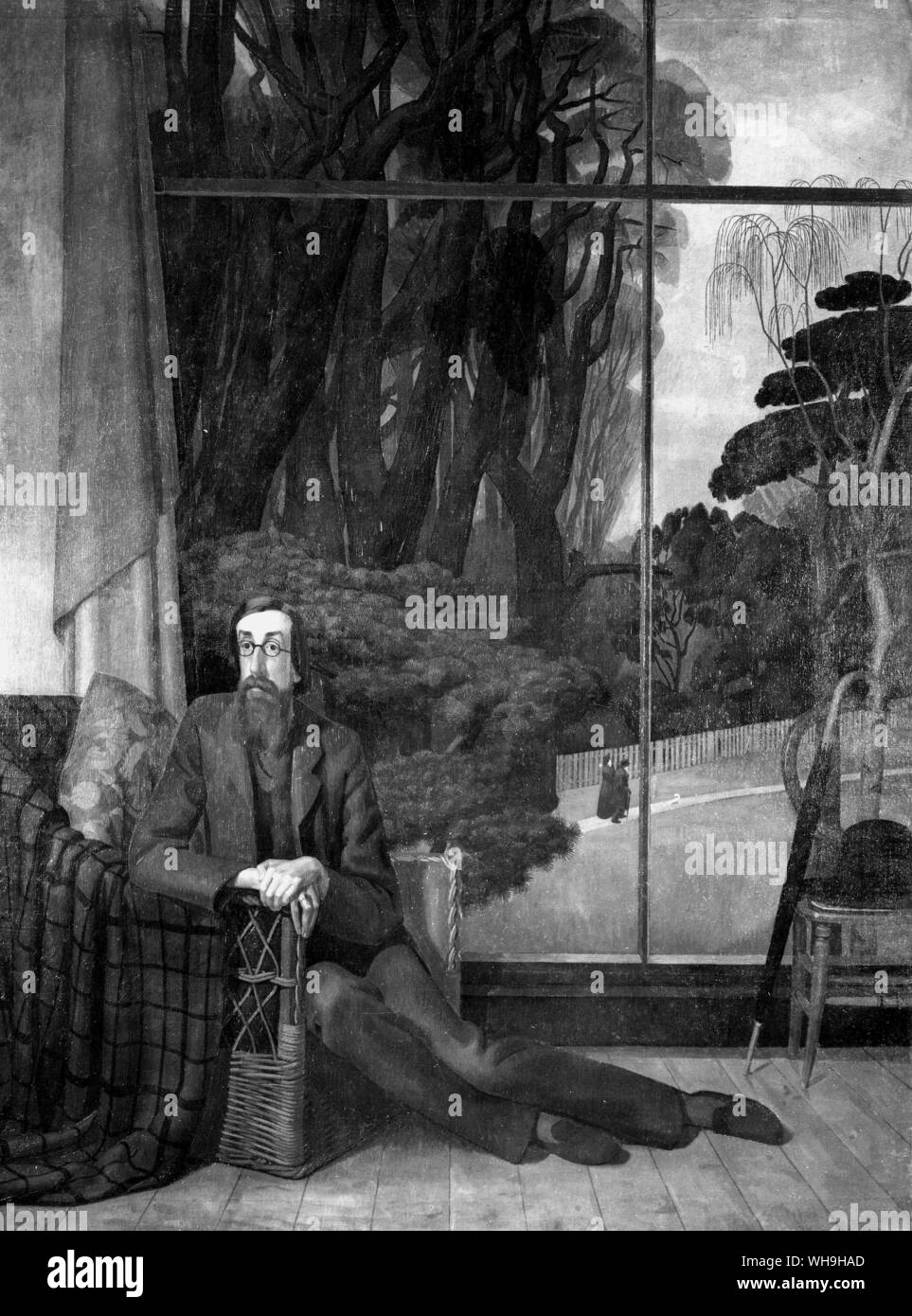 Lytton Strachey (1880-1932), critique et biographe français. Portrait par Henry Lamb 1914. Banque D'Images