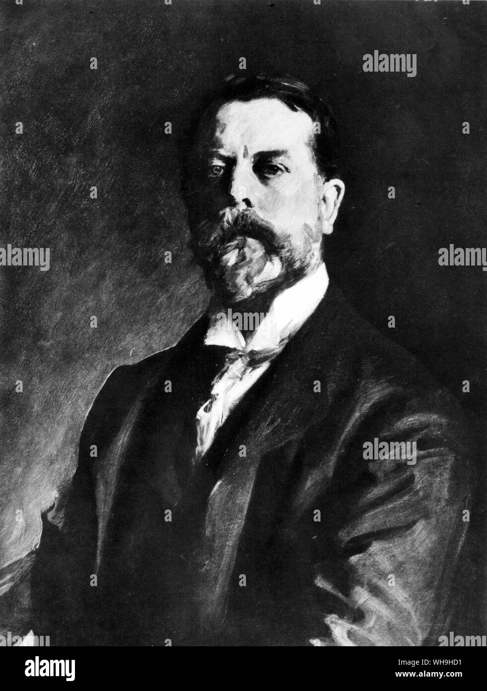 Auto-portrait de John Singer SARGENT (1856-1925), portraitiste américain. Banque D'Images