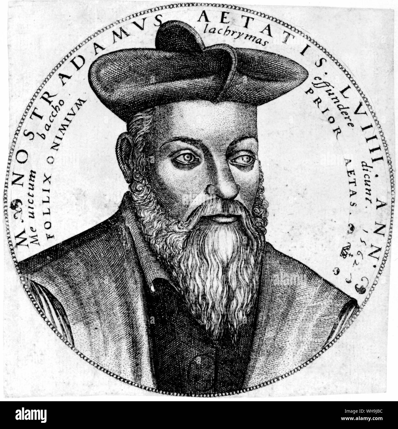 Nostradamus, nom latinisé de Michel de Bay (1503-1566), médecin et astrologue Français, qui sont censés s'est tournée vers l'avenir. Banque D'Images