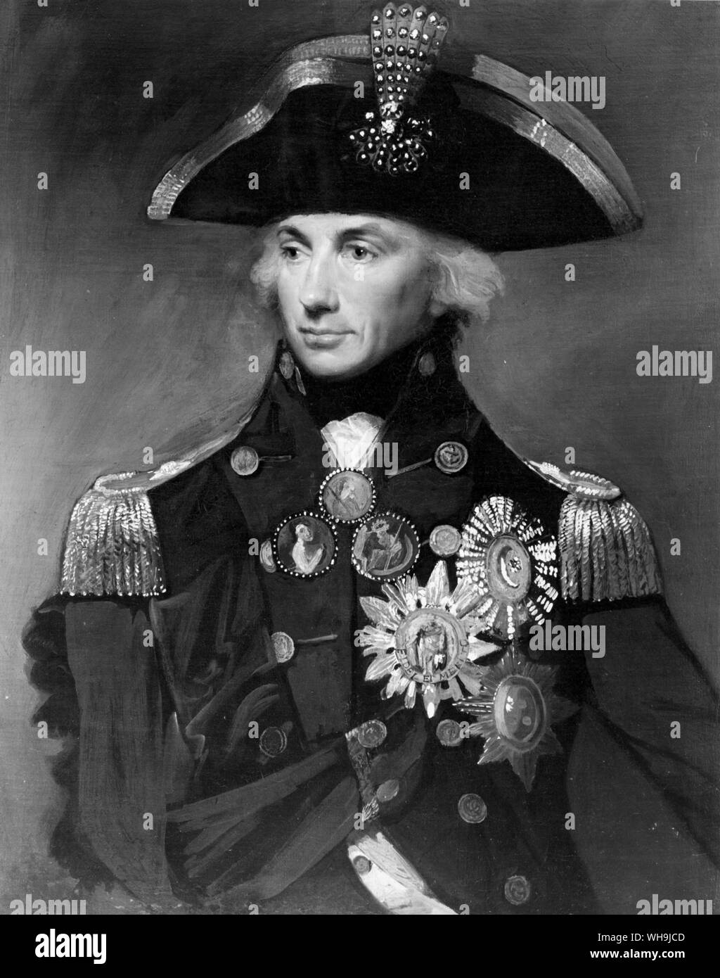 L'amiral Lord Horatio Nelson (10 Downing Street). Après la bataille du Nil. Banque D'Images