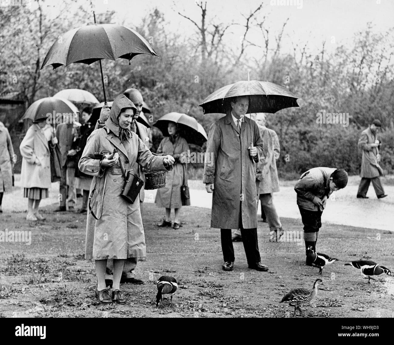 Avril 1961 : La Reine Elizabeth II et le Prince Philip. Banque D'Images