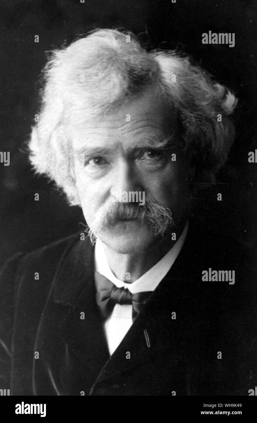 Mark Twain nous 1835-1910 écrivain et journaliste, 1900 Banque D'Images