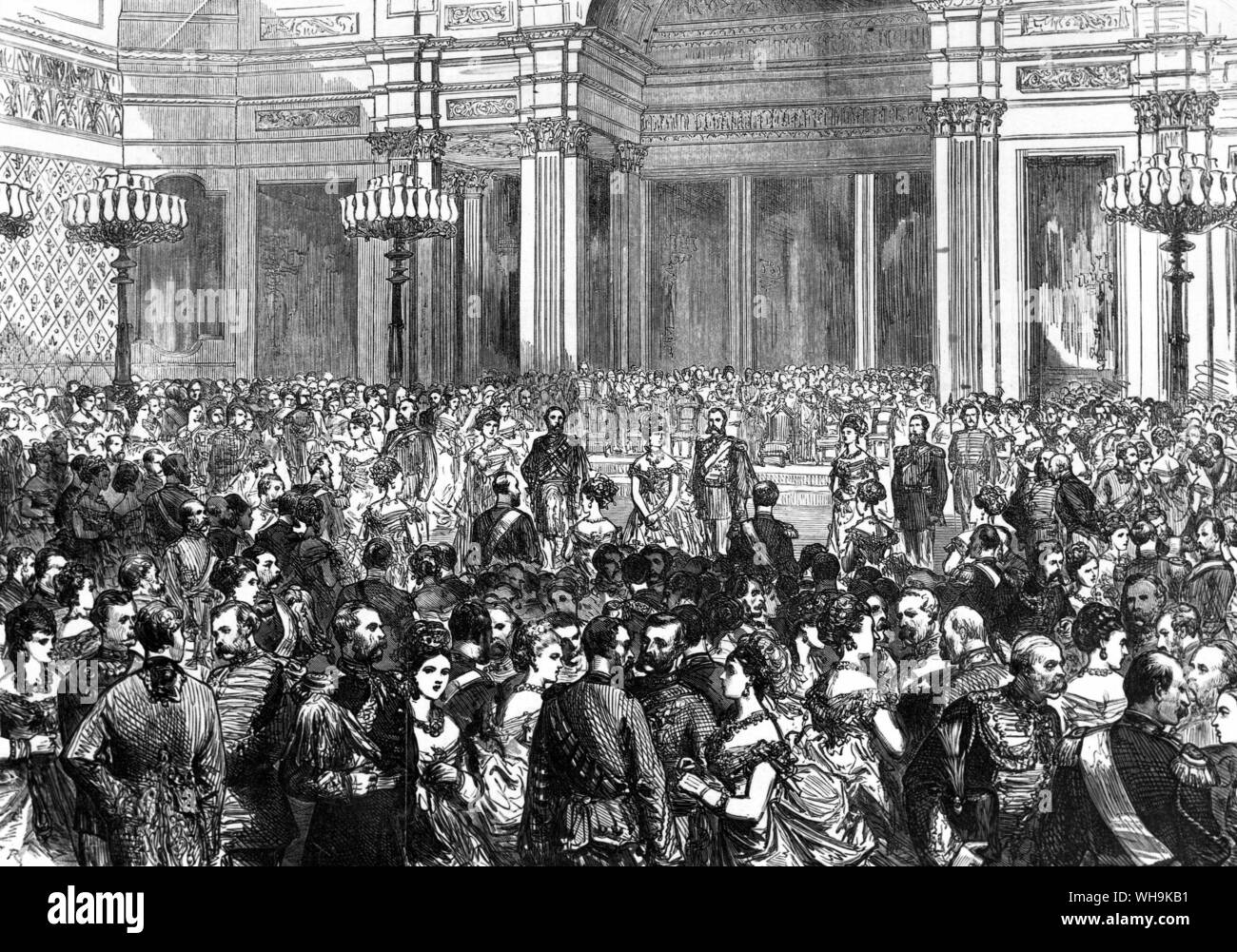 Insensibilité au palais de Buckingham en l'honneur de l'empereur de Russie. Banque D'Images