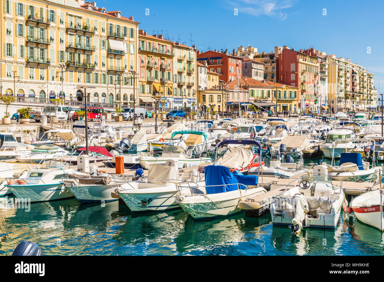 Port Lympia, Nice, Alpes Maritimes, Côte d'Azur, Provence, Côte d'Azur, France, Europe, Méditerranée Banque D'Images