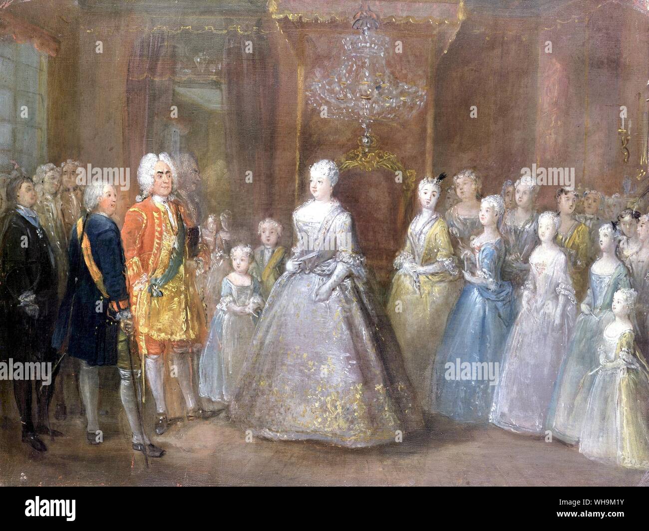 Reine Sophie-dorothée réception d'Auguste II à Berlin Banque D'Images