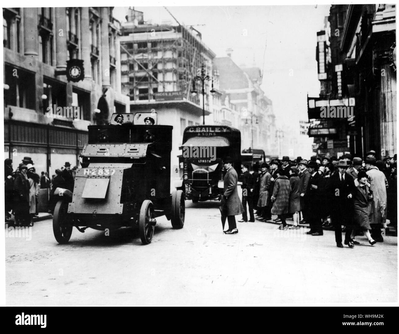 Scène au cours de la grève générale de 1926. Banque D'Images Scène au cours de la grève générale de 1926. Banque D'Images