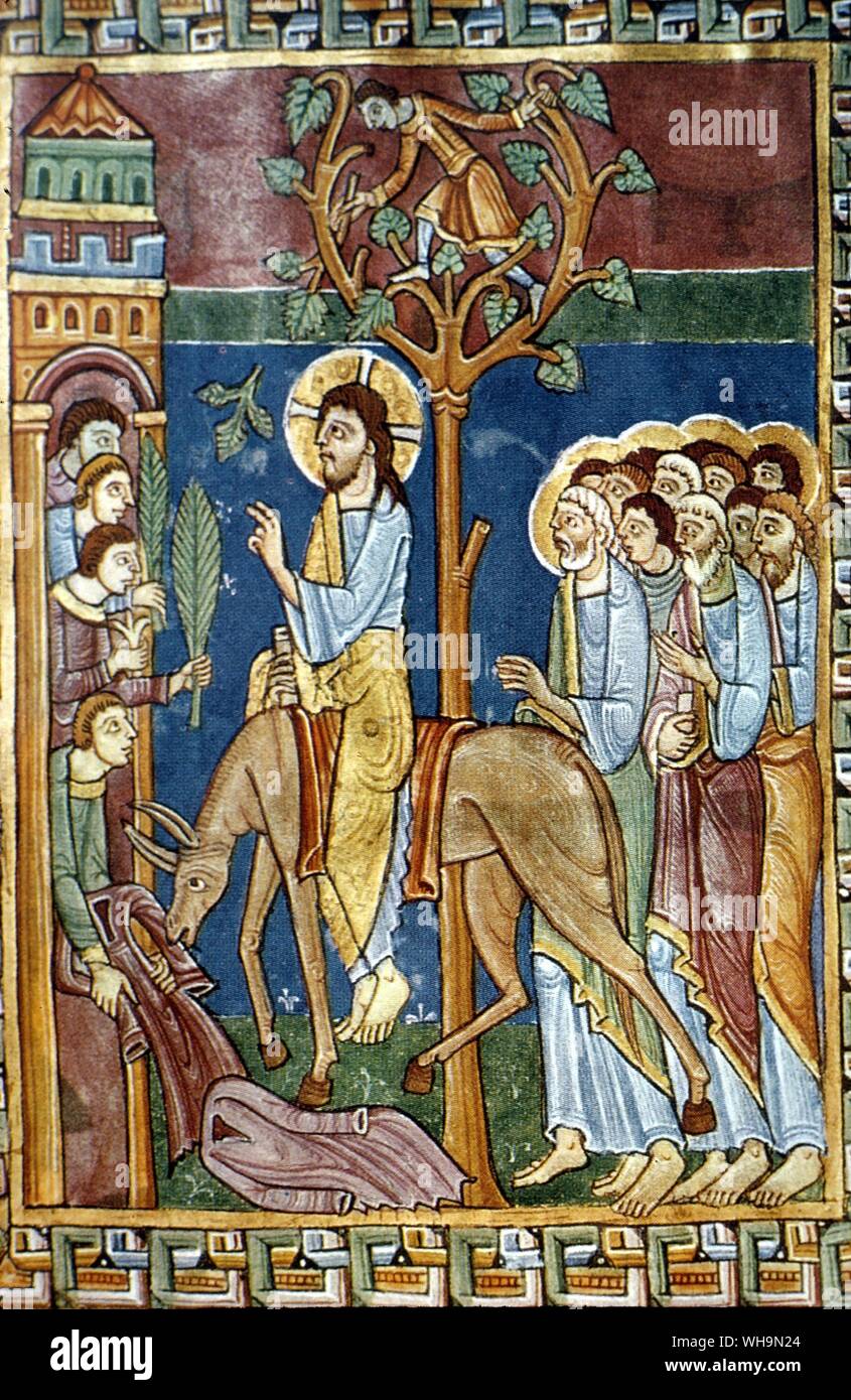 L'entrée de Jésus à Jérusalem Banque D'Images