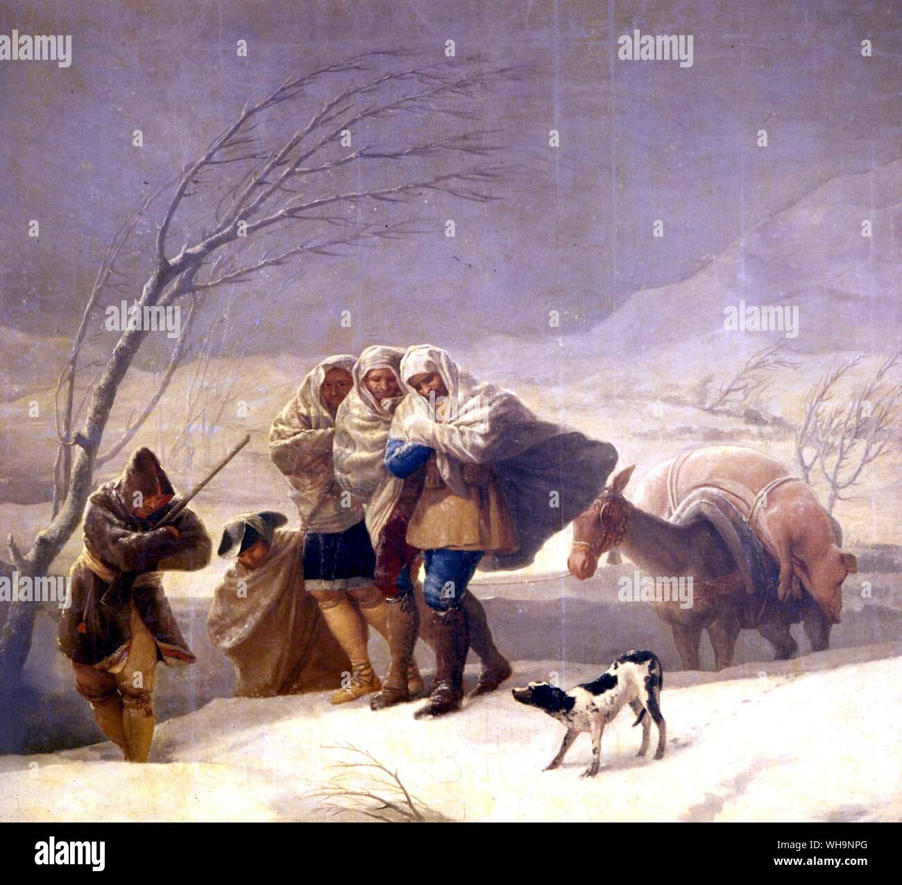 Les voyageurs d'hiver Banque D'Images