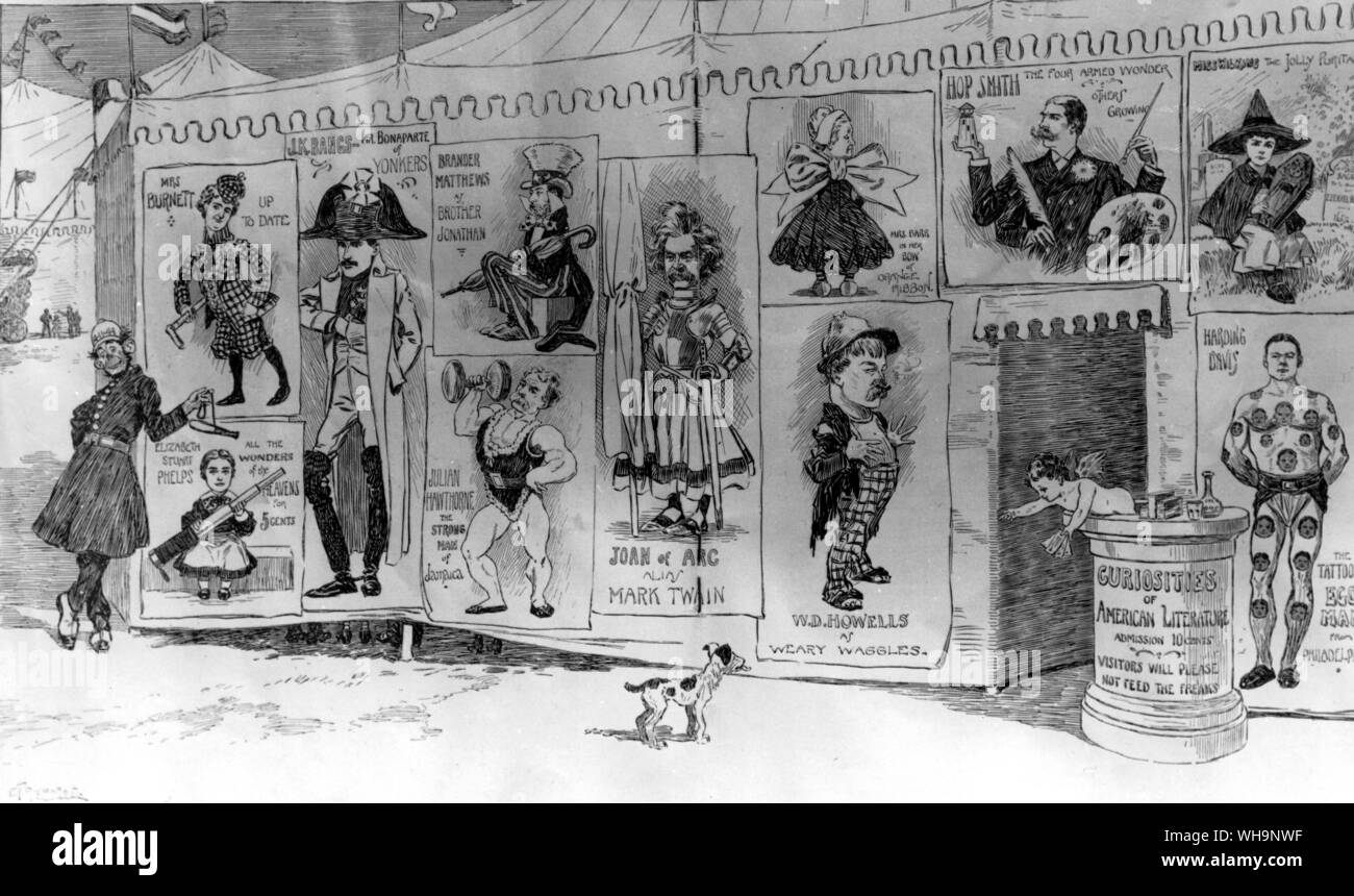 La vie Side-Show littéraire, 1896 Banque D'Images