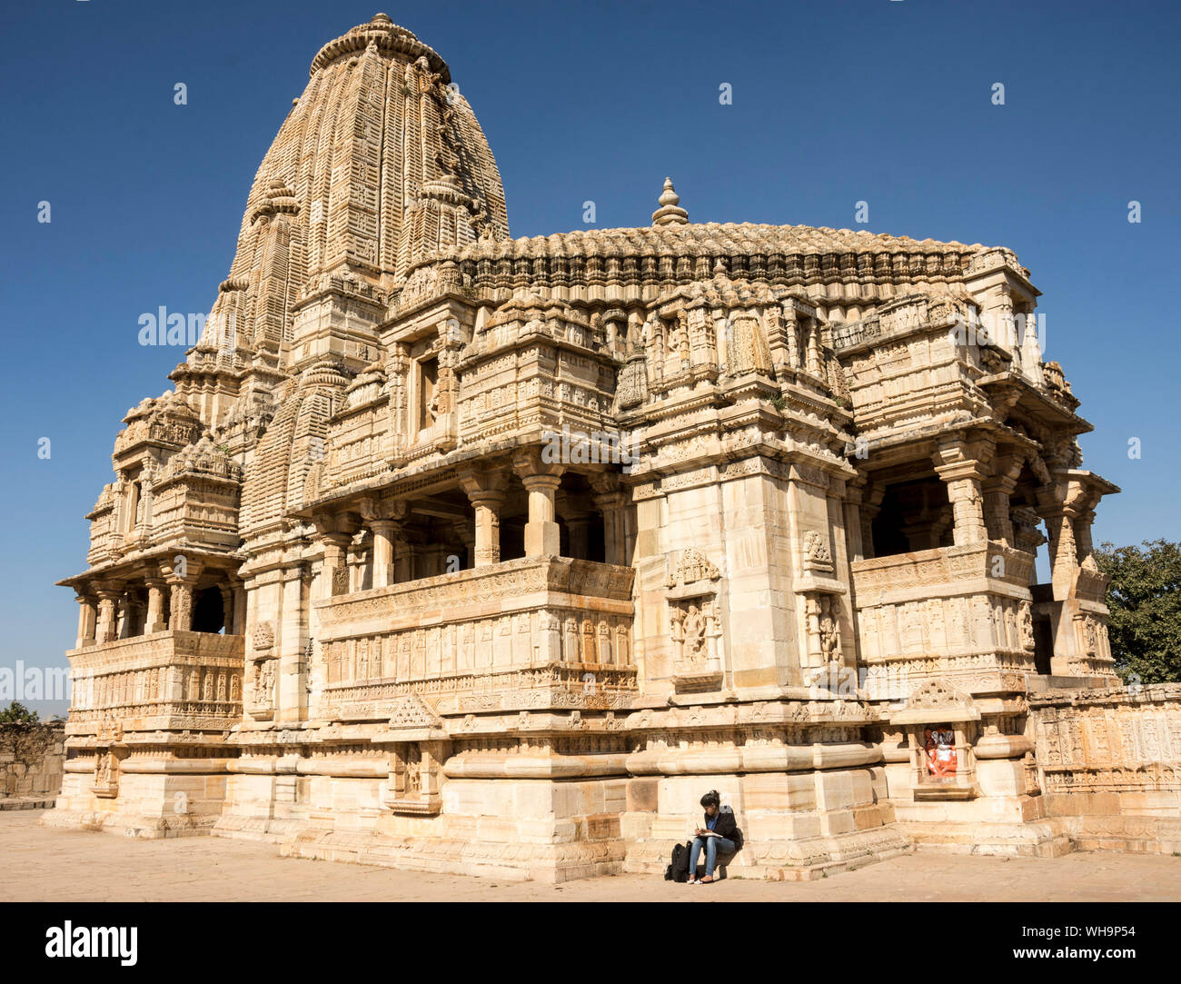 Meera Jain temple, Chittorgarh (Fort), Chittor, Rajasthan, Inde, Asie Banque D'Images