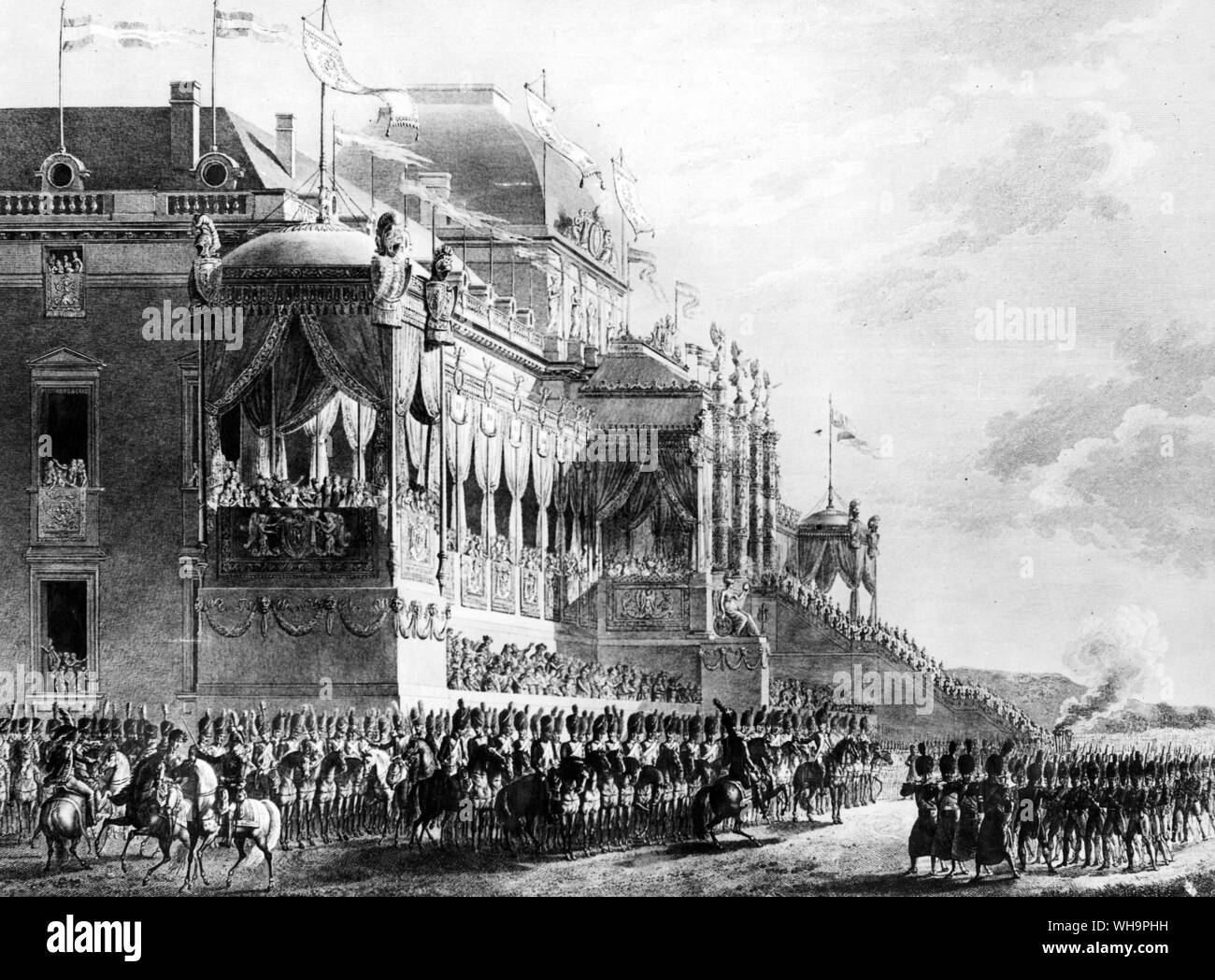 Fete pour le sacre de Napoléon Ier, le 5 décembre 1804. Par Isabey. Banque D'Images