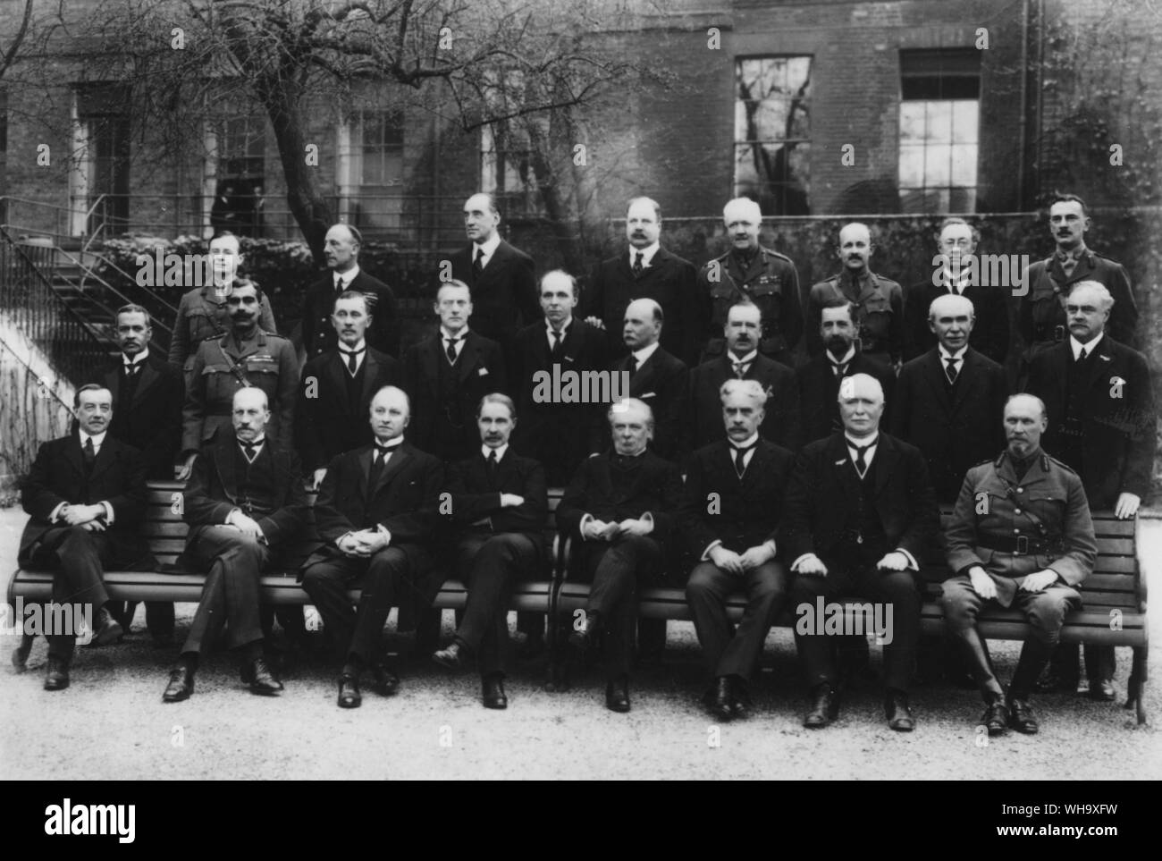 WW1 : Le Cabinet de guerre impérial à Downing Street, 1917. Banque D'Images