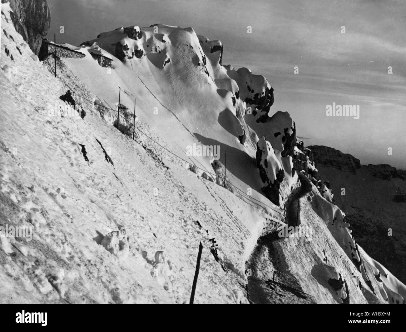 WW1 : Sommet Monte Cregnedul, Upper Isonzo avant. Banque D'Images