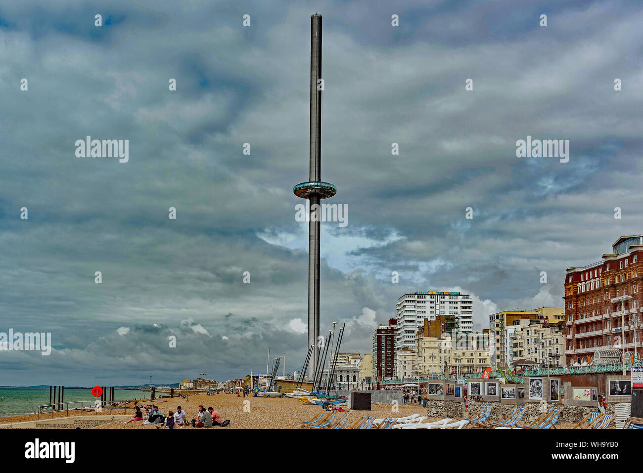 Avec des scènes de Brighton Beach tour i360 Banque D'Images