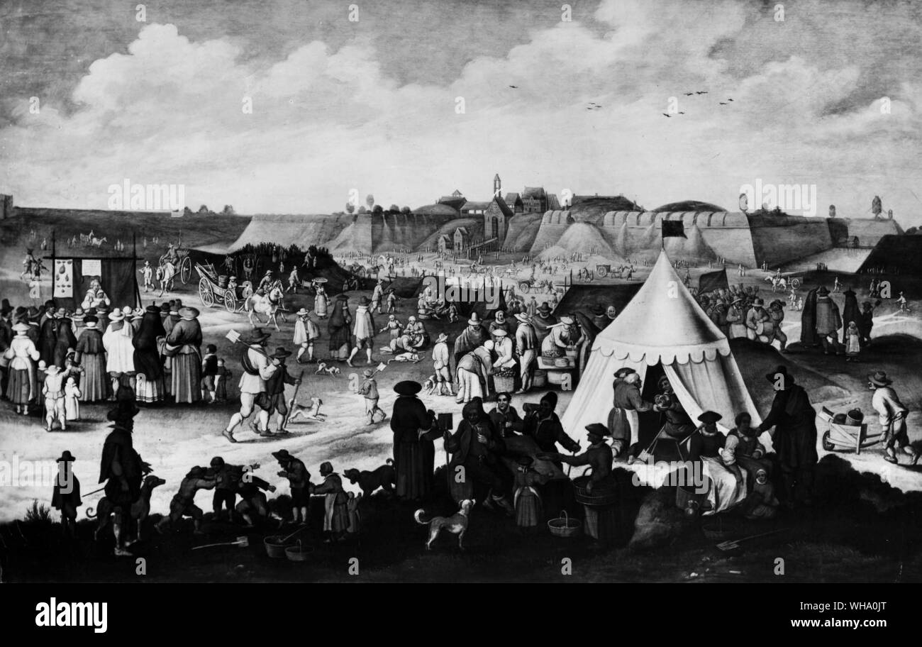 La démolition de la Citadelle espagnole à Anvers. Par Pierre Goetkint. Banque D'Images