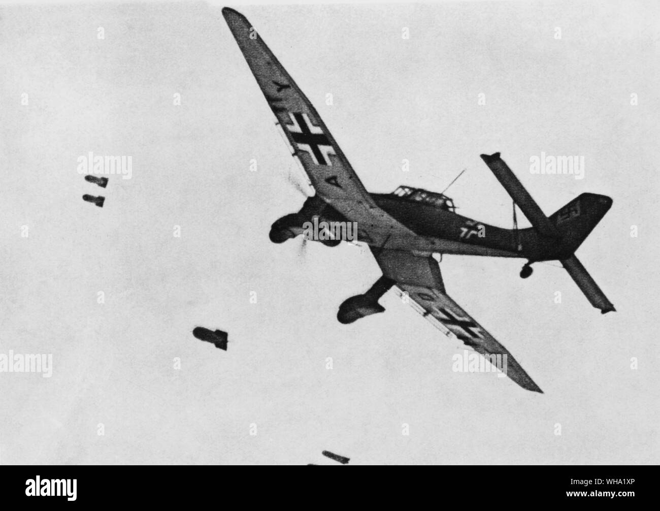 WW2 : Junkers Ju 87 Stuka en action. Avion de chasse armée de l'allemand. Banque D'Images