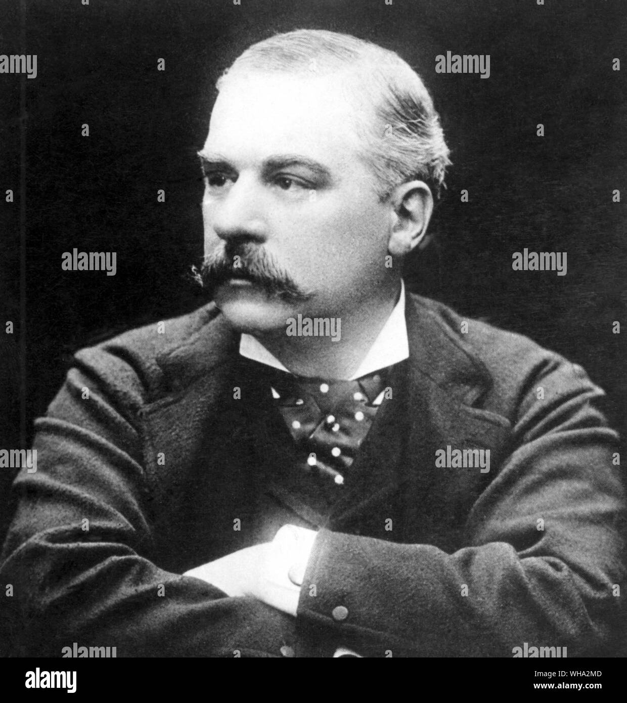 John Pierpont Morgan, père (J. P. Morgan), le financier, homme d'affaires américain et de l'acier industriel ; le co-fondateur de U.S. Steel Corp. 1901  1837-1913 à Londres 1881. Banque D'Images