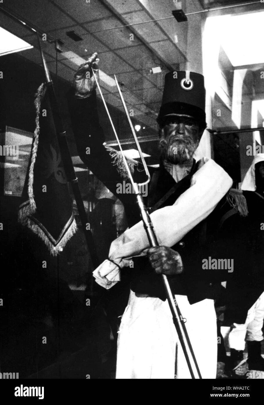 L'uniforme Légionnaire français des Affaires étrangères, dans un musée à Aubagne. Banque D'Images