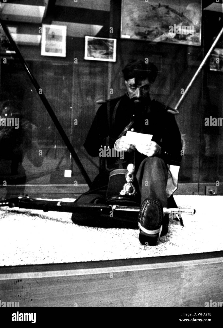 L'uniforme Légionnaire français des Affaires étrangères, dans un musée à Aubagne. Banque D'Images