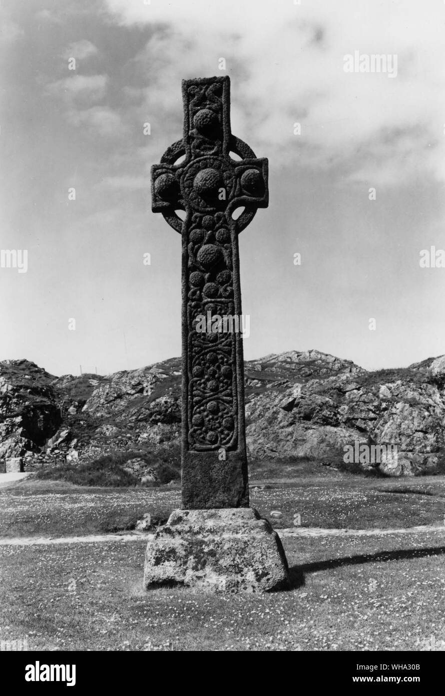 L'Écosse/ Iona : St Martin's Cross, 9e ou 10e siècle Banque D'Images