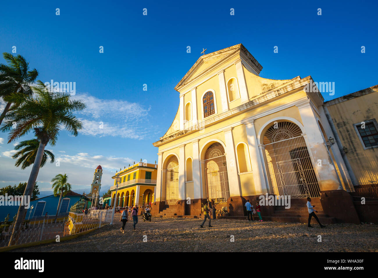 L'église de la Sainte Trinité de la Plaza Major in Trinidad, Site du patrimoine mondial de l'UNESCO, Trinidad, Cuba, Antilles, Caraïbes, Amérique Centrale Banque D'Images