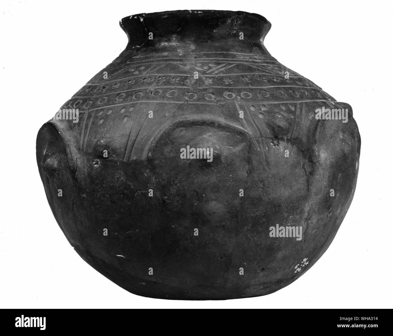 La poterie de la période anglo-saxonne païenne. Banque D'Images