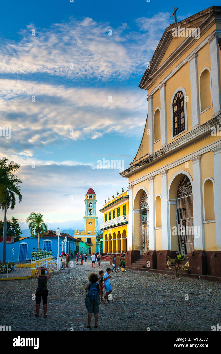 L'église de la Sainte Trinité de la Plaza Major in Trinidad, Site du patrimoine mondial de l'UNESCO, Trinidad, Cuba, Antilles, Caraïbes, Amérique Centrale Banque D'Images